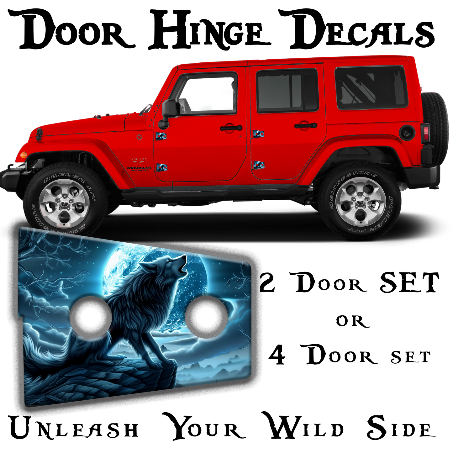 Wolf Door hinge decals 20