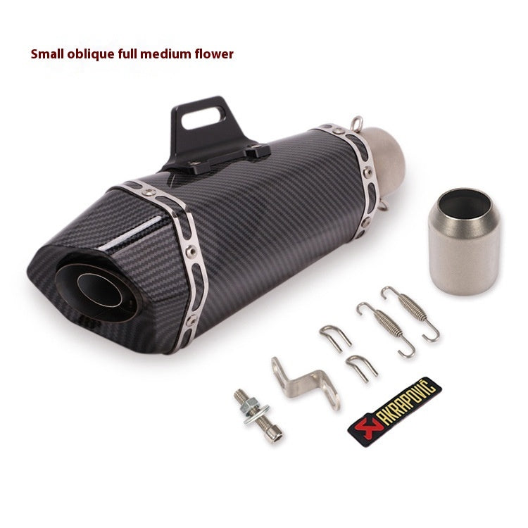 Universal Motorcycle Exhaust Muffler for Yamaha R3 / R25 / R6 – Carbon Fiber Style