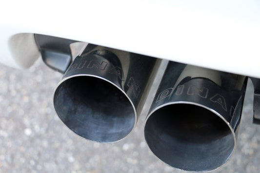 Dinan Free Flow Axle-Back Exhaust - 1997-2003 BMW 540i Stainless Steel - Polished Tips - w/ Standard Bumper - E39