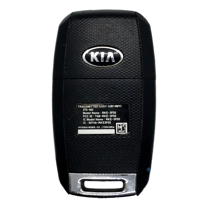Kia Rio 4 Button Flip Key Remote 2014-2017 FCC: TQ8-RKE-3F05 (OEM)