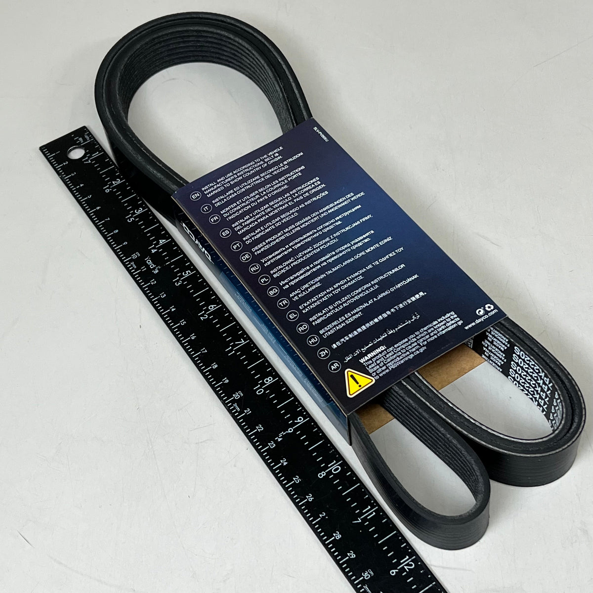 DAYCO Straight Standard Depth Serpentine Belt K-Section EPDM 2219.96" L 5070874