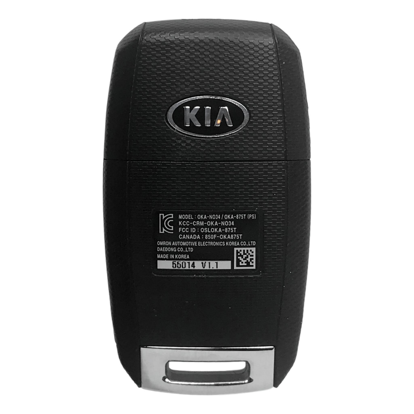 Kia Soul 2014-2019 OEM 4 Button Flip Key Remote w/ Hatch OSLOKA-875T