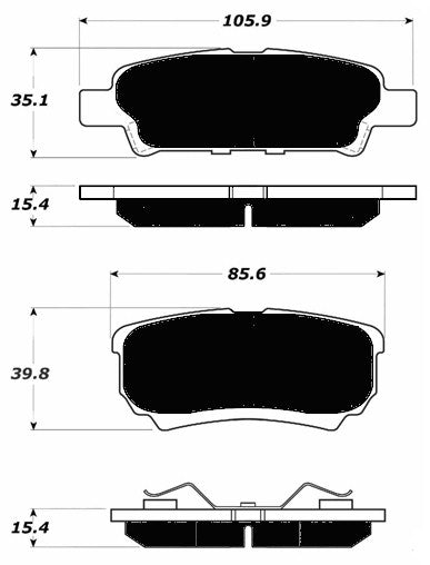 Porterfield Brake Pads for 2012 JEEP PATRIOT w/262mm Rear Discs
