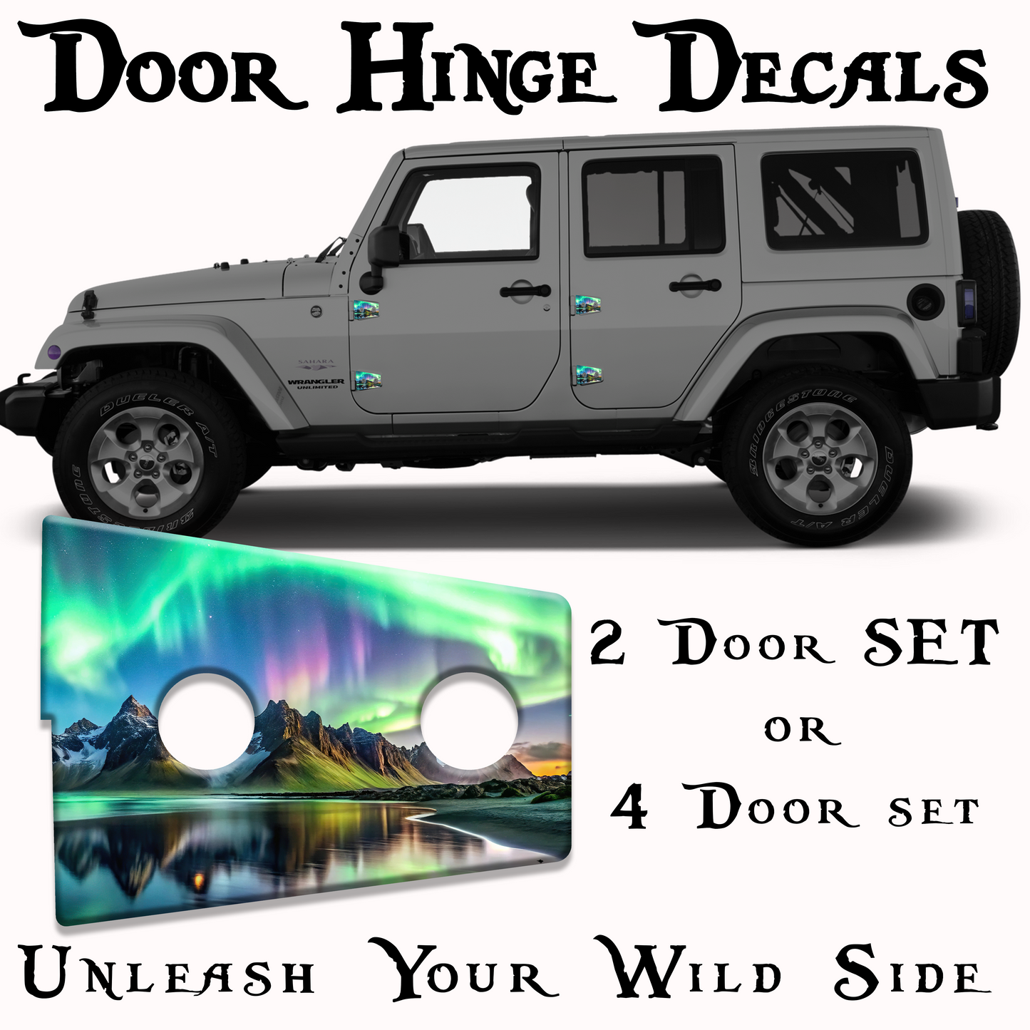 Northern lights Door hinge decals 9