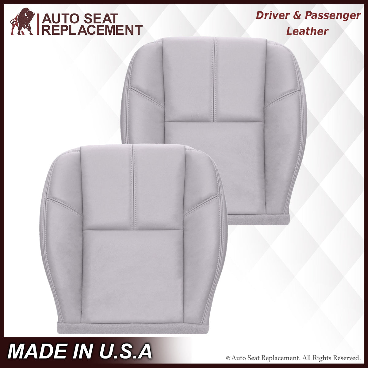 2007-2013 Chevy Avalanche Replacement Seat Cover In Light Titanium Gray