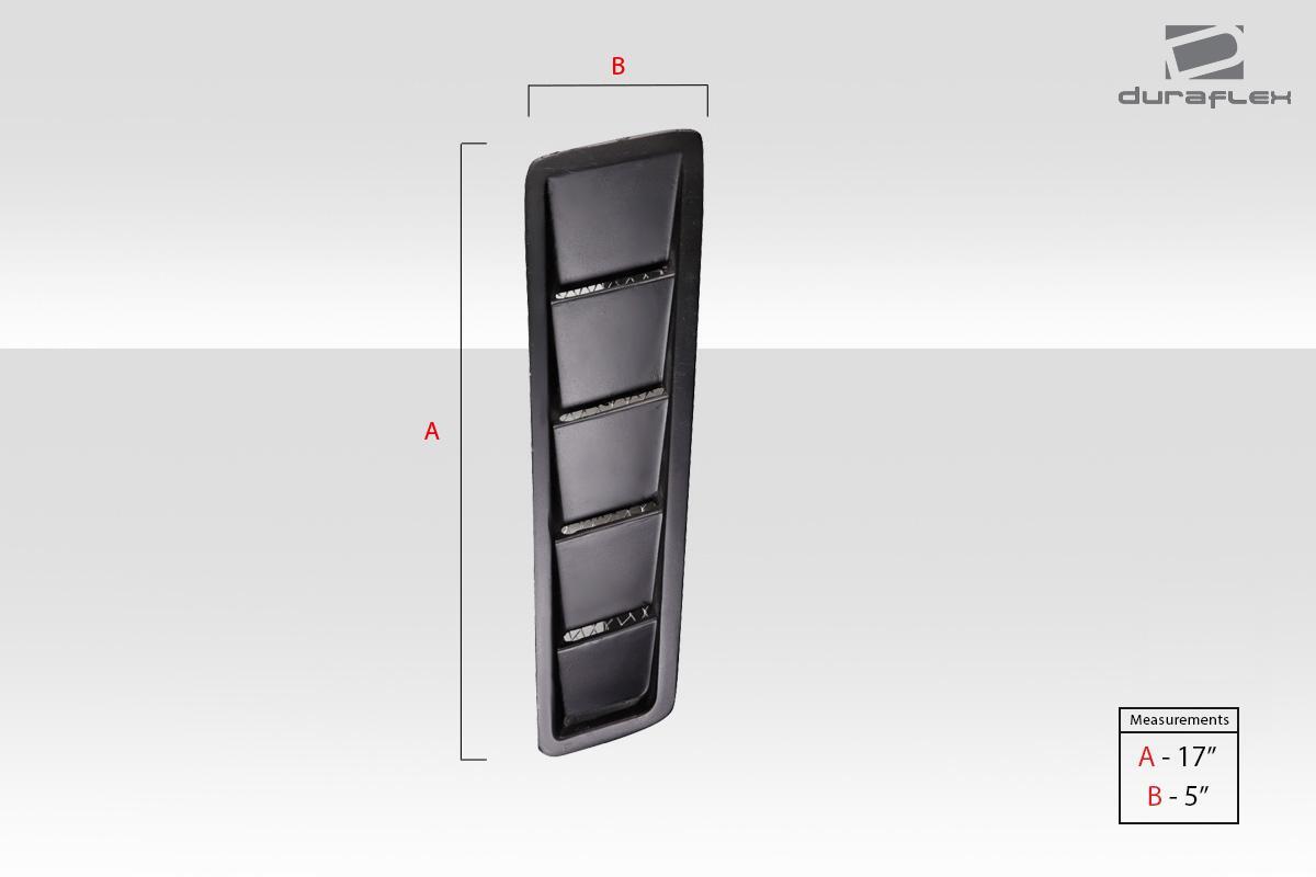 Universal Duraflex Race Hood Louver Vents - 2 Piece