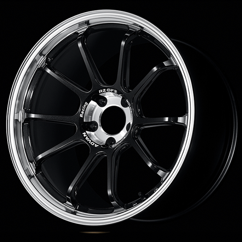 Advan RZ-DF2 19x9.5 / +38 Offset / 5x114.3 / 73mm Bore / Diamond Cut and Racing Titanium Black YAF9J38EDRTB