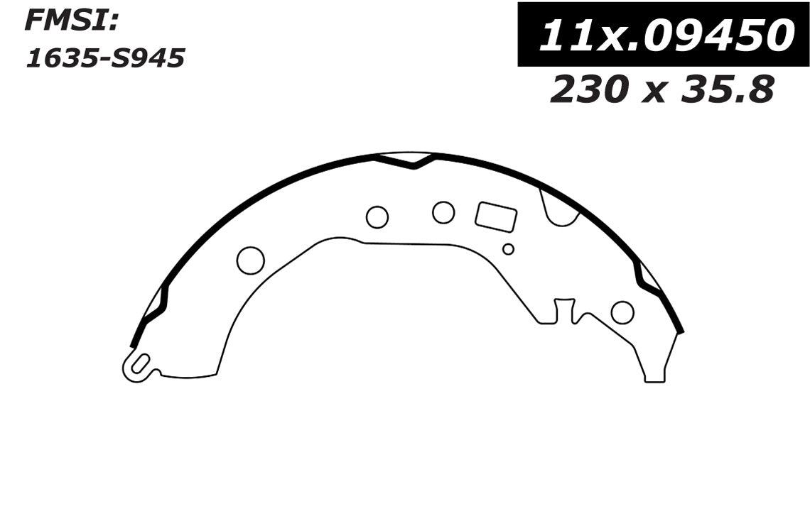 Porterfield Brake Shoes for 2017 TOYOTA COROLLA Sedan(Rear Drum)