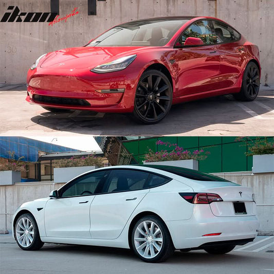 2017-2023 Tesla Model 3 Gloss Black Window Trim Chrome Delete Kit
