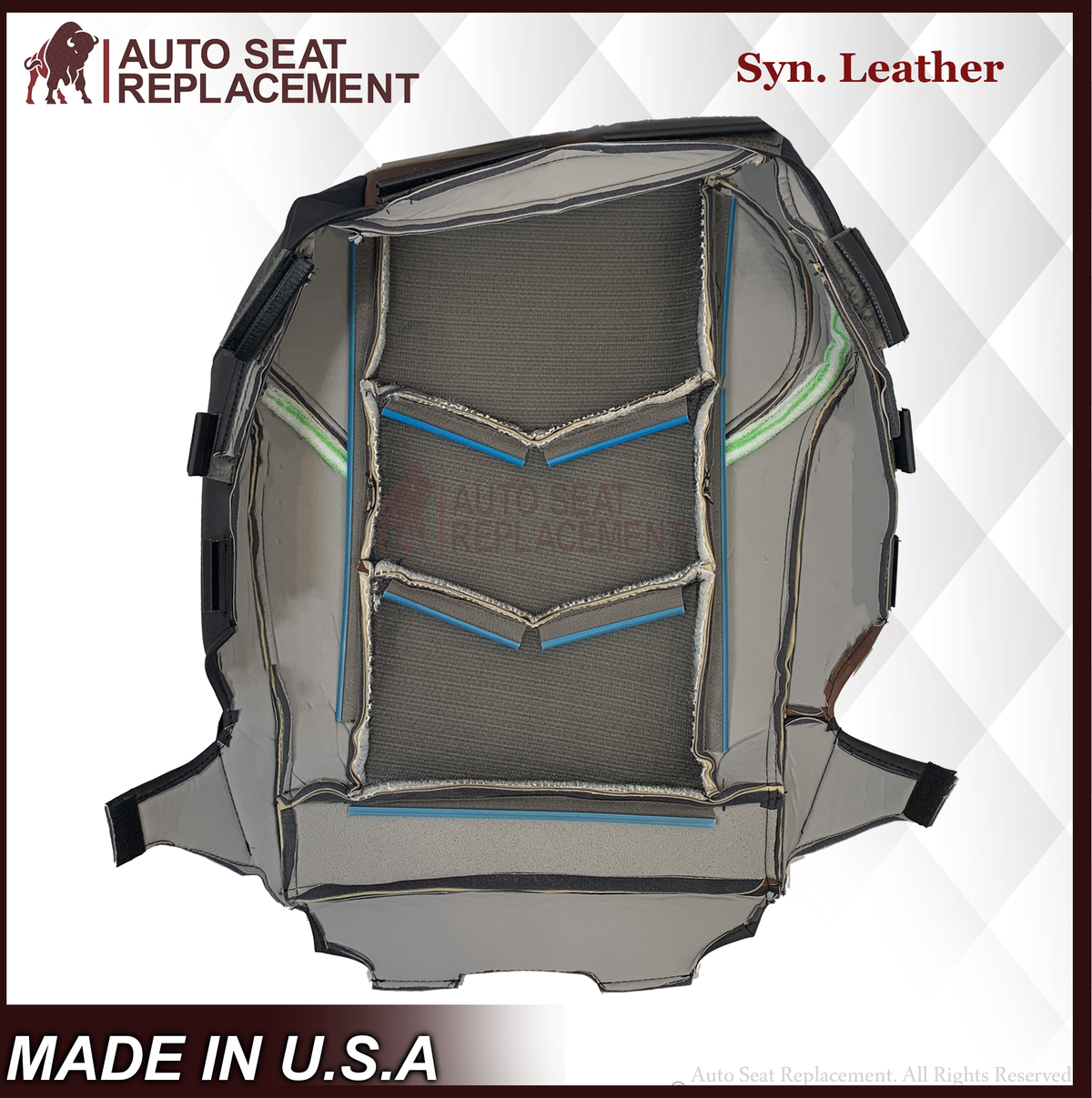 2015-2020 Cadillac Escalade Perforated Leather OR Syn. Leather Seat Cover Kona Brown: Choose From Variation