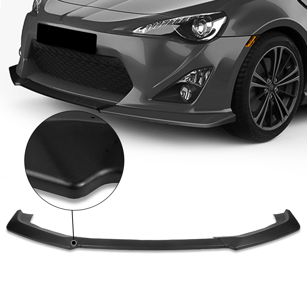 GEN PERFORMANCE 13-16 SCION FRS CS-STYLE MATTE BLACK FRONT BUMPER LIP