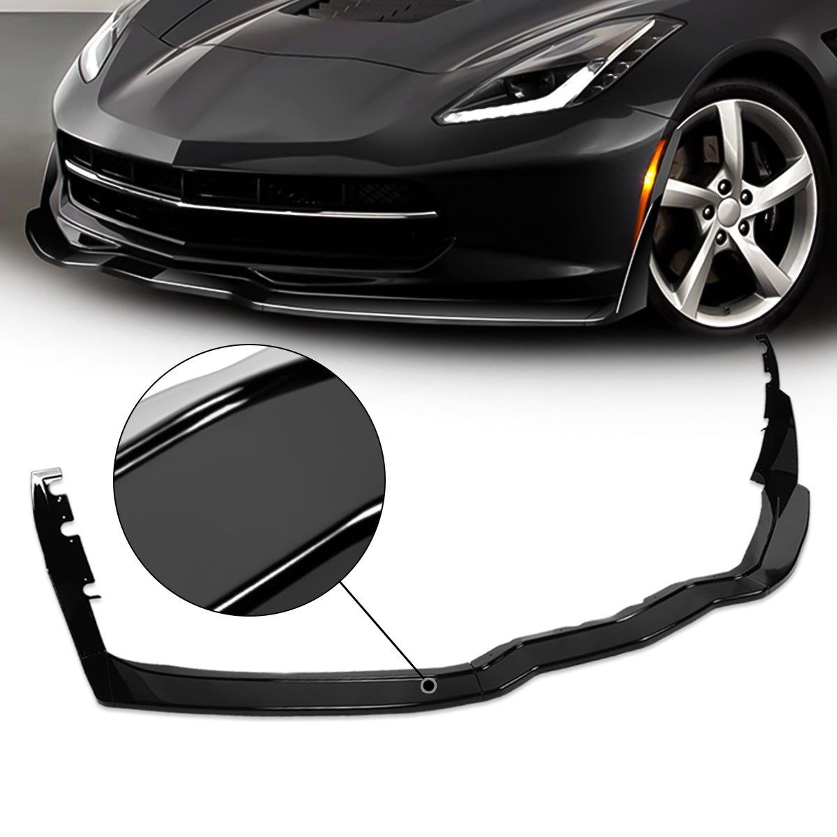GEN PERFORMANCE 14-19 CHEVY CORVETTE BLACK FRONT BUMPER LIP