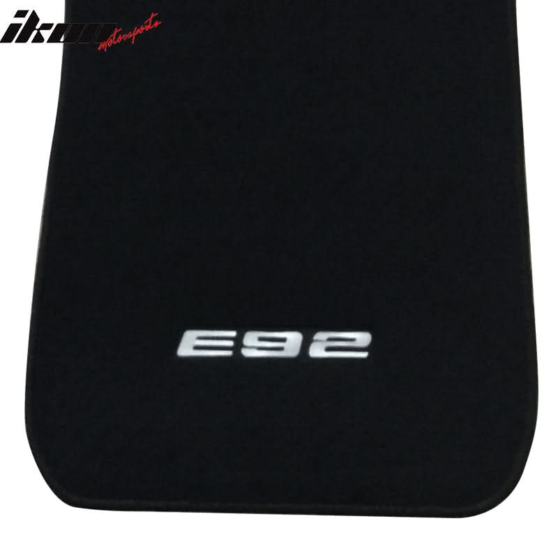 Car Floor Mat for 2007-2013 BMW E92 3 Series Black Carpet 4PC Nylon