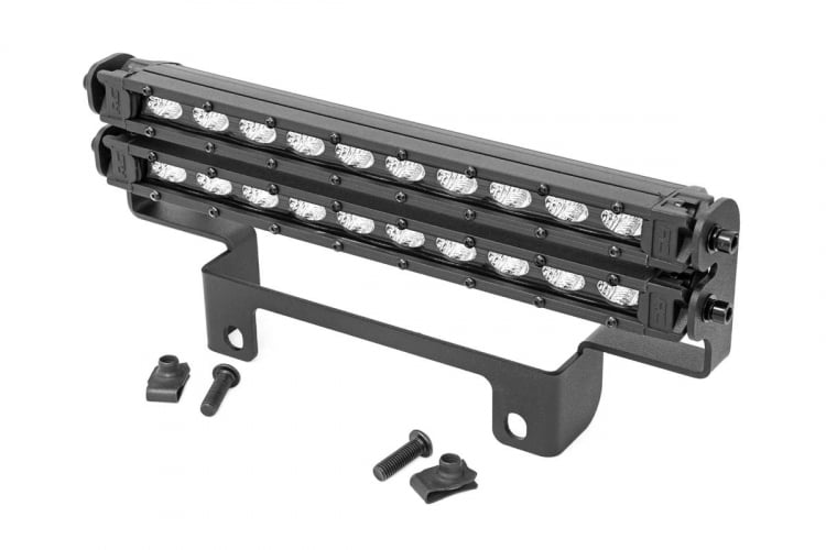 LED Light | Bumper Mount | 10" Black Slimline | Honda Pioneer 1000/Pioneer 1000-5