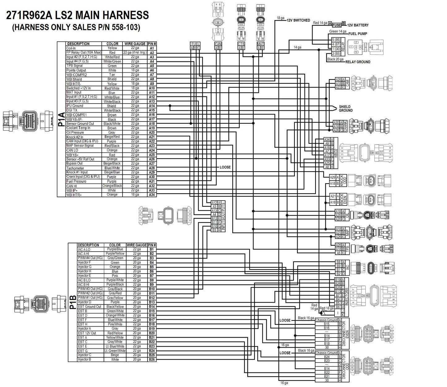 GM 58X EFI Harness Kit
