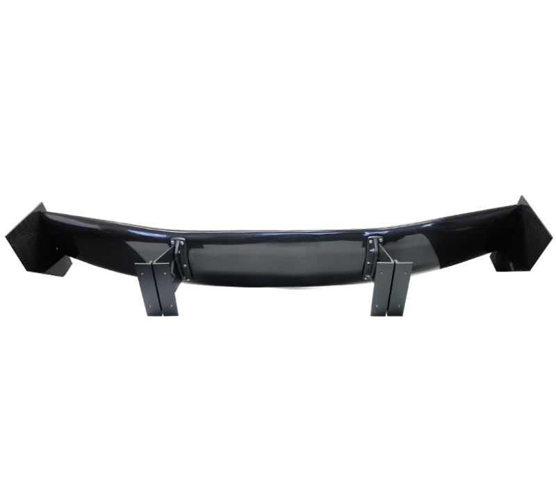 NRG Carbon Fiber Weave 59 Inch Universal Rear Spoiler Arrow Cut Out Stands