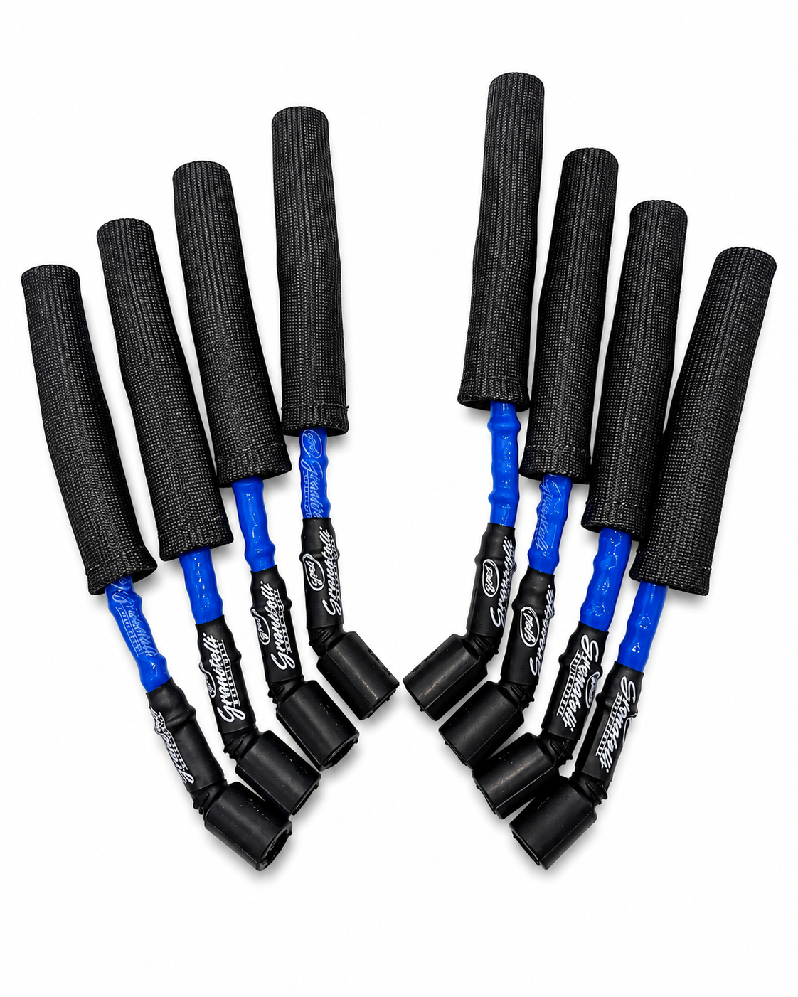 Granatelli GM LS & LT 0-Ohm 10" Blue High-Temp Spark Plug Wires w/ Kevlar Boots – 28-1545HTBLB