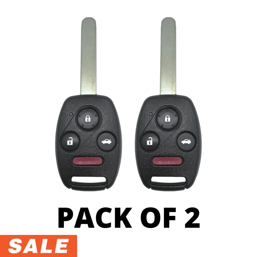 Honda Civic 2006-2013 4 Button Remote Head Key for N5F-A05TAA / N5F-S0084A (2 Pack)