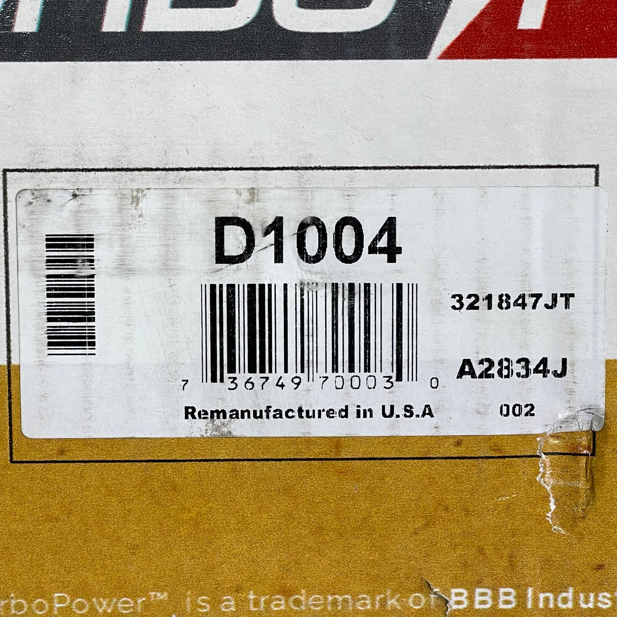 OE-TURBOPOWER Turbocharger For Ford F-250, 350, 450 Super Duty Steel D1004 Remanufactured