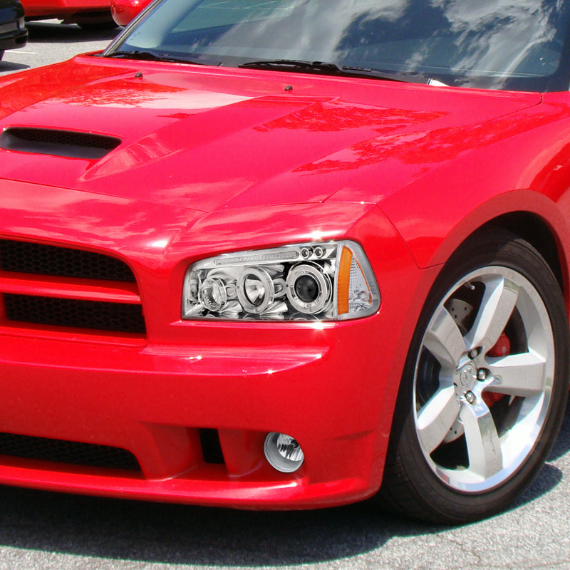 2006-2010 Dodge Charger Corner Lights (Chrome Housing/Clear Lens)