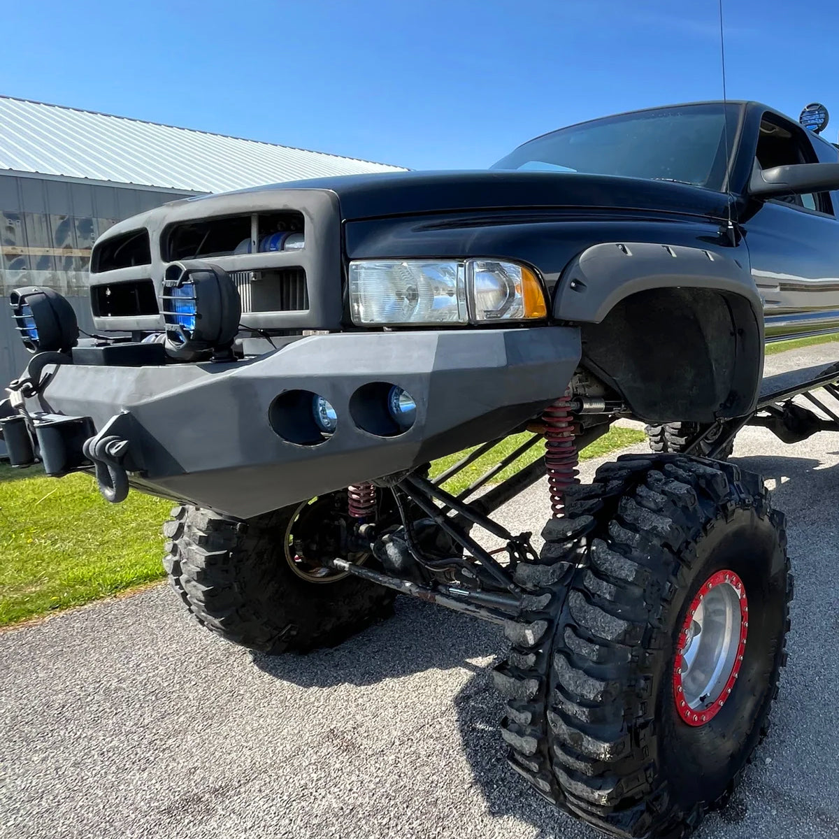 1999-2001 Dodge RAM 1500 Sport Factory Style Headlights and Corner Lights (Chrome Housing/Clear Lens)