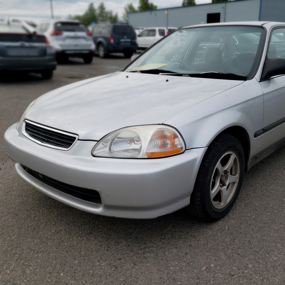 1996-1998 Honda Civic Crystal Headlights (Chrome Housing/Clear Lens)