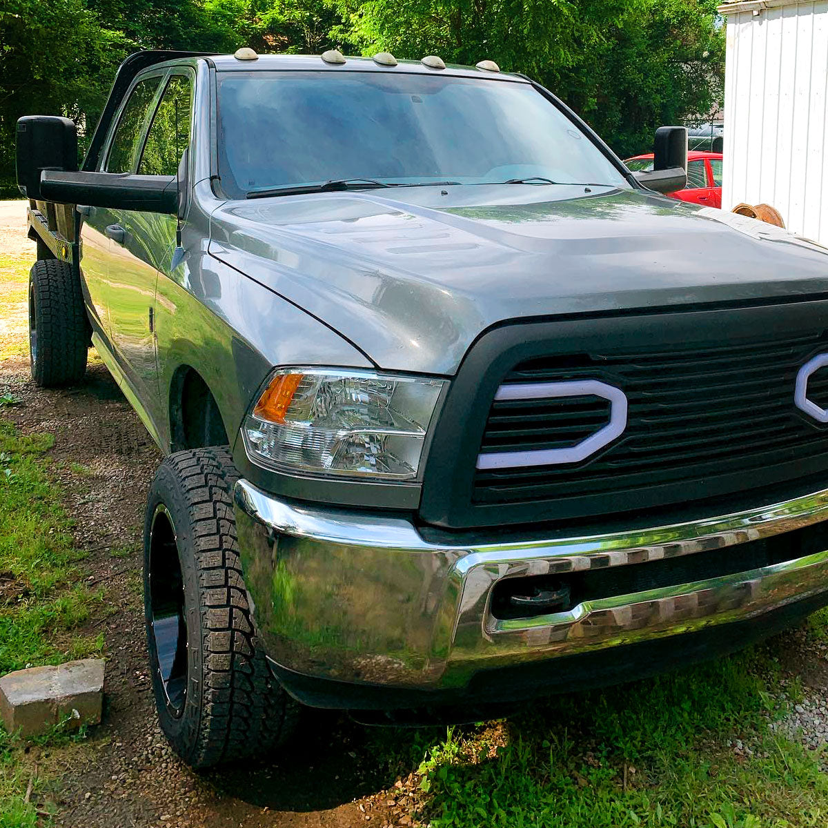 2009-2018 Dodge RAM 1500/ 2019-2021 RAM Classic/ 2010-2018 RAM 2500 3500 Factory Quad Style Headlights (Chrome Housing/Clear Lens)