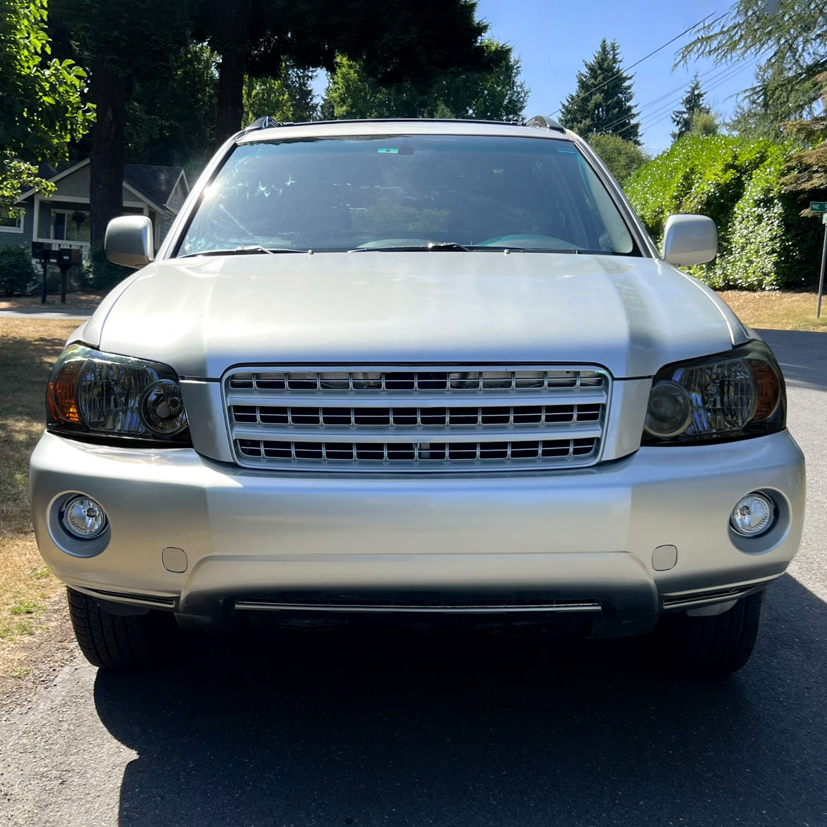 2004-2007 Toyota Highlander Factory Style Headlights (Chrome Housing/Smoked Lens)