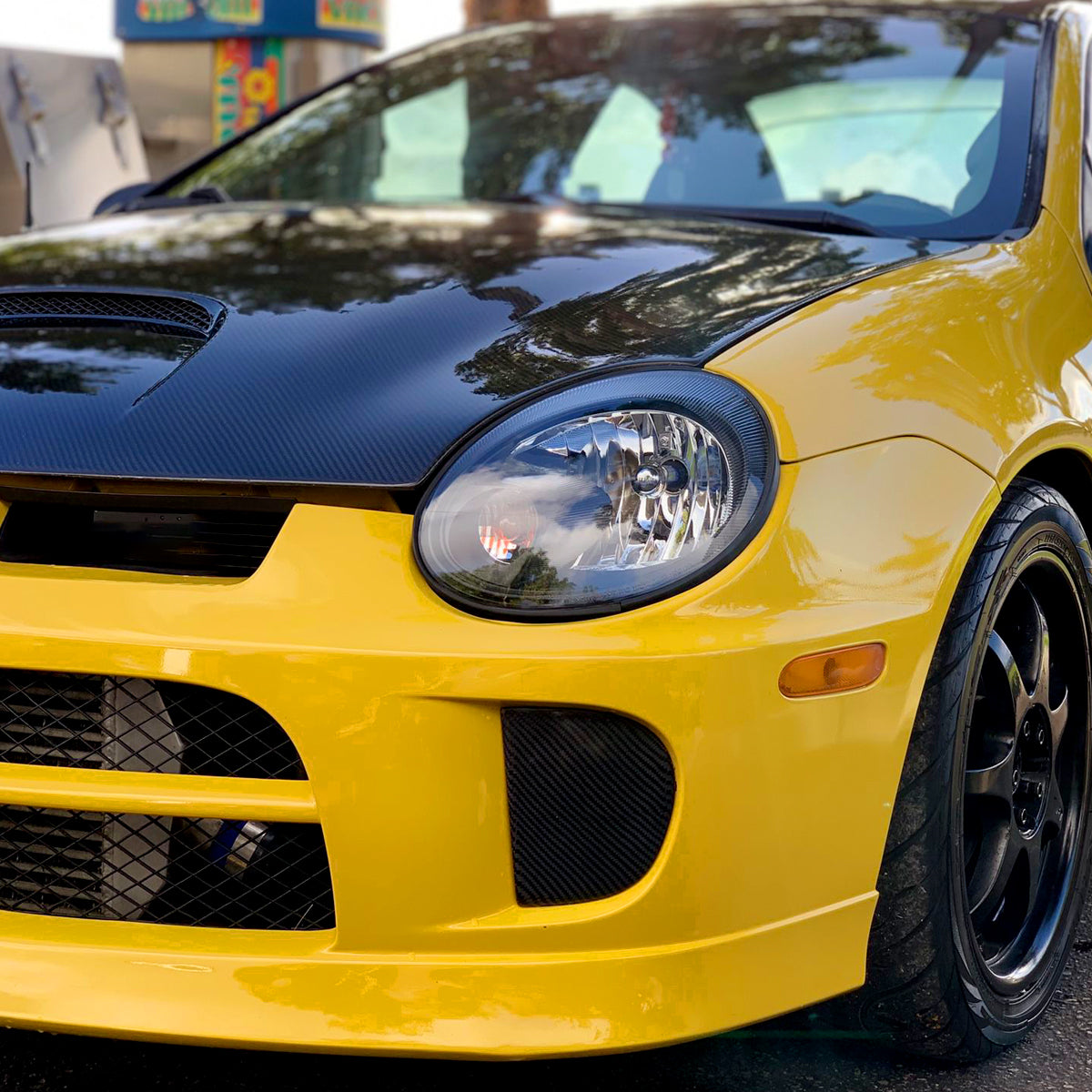 2003-2005 Dodge Neon Factory Style Headlights (Matte Black Housing/Clear Lens)