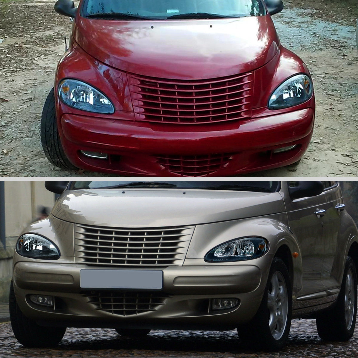 2001-2005 Chrysler PT Cruiser Factory Style Headlights (Black Housing / Clear Lens)
