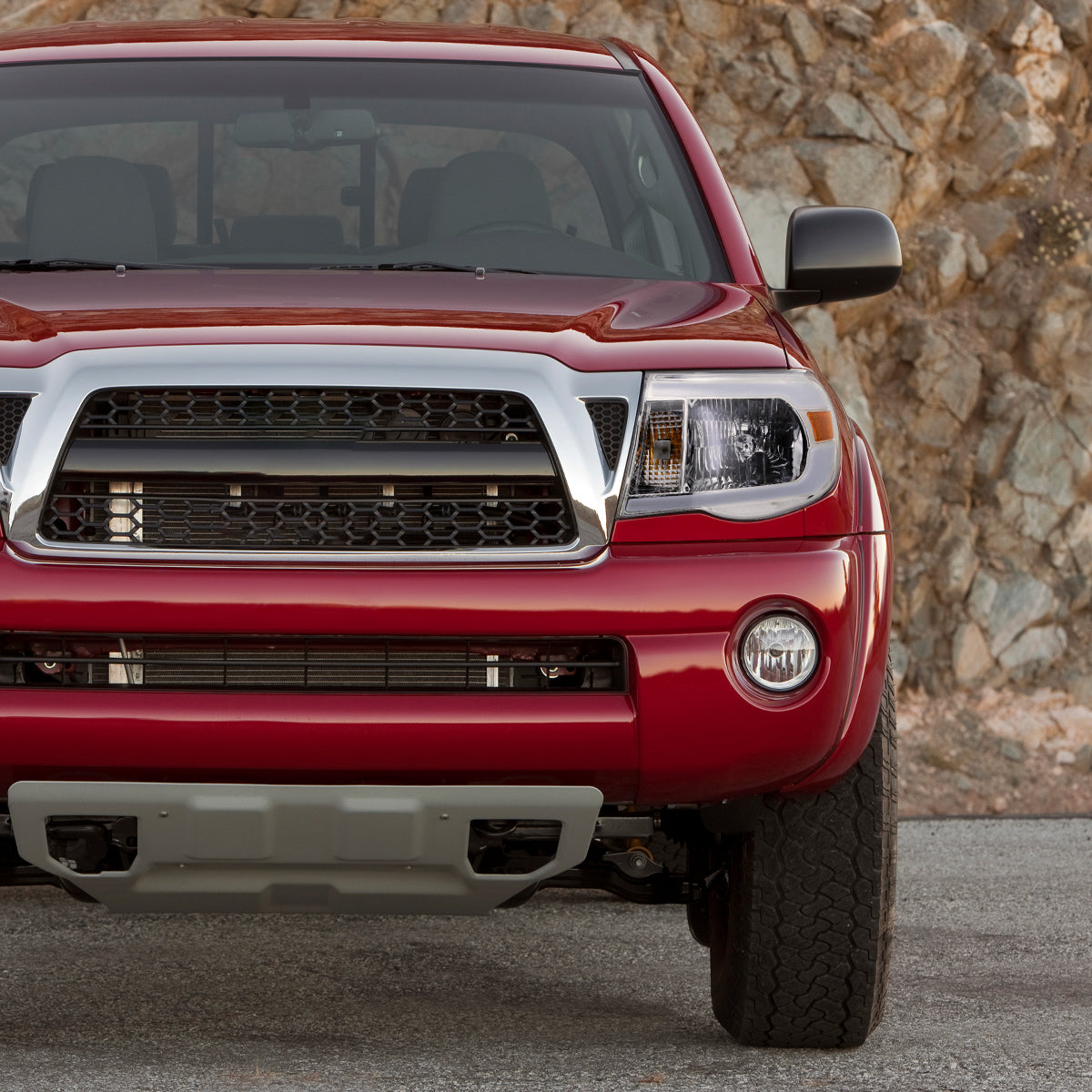 2005-2011 Toyota Tacoma LED Bar Factory Style Headlights (Chrome Housing/Clear Lens)
