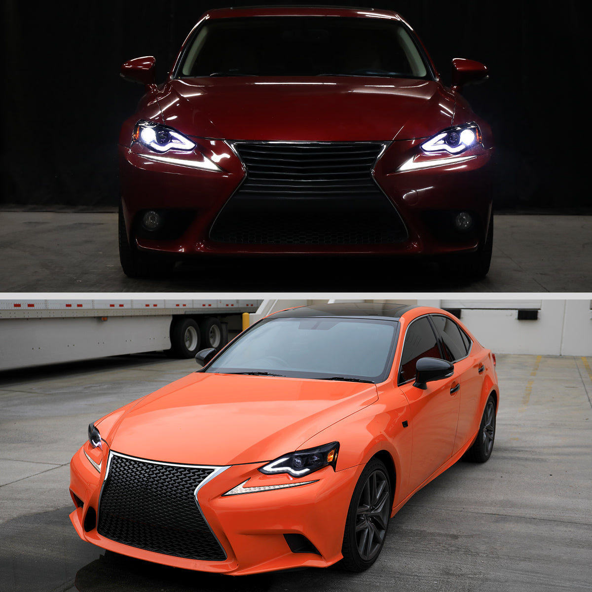 2014-2016 Lexus IS250 IS350 Full LED Project healight (Black Houing / Smoked lens)