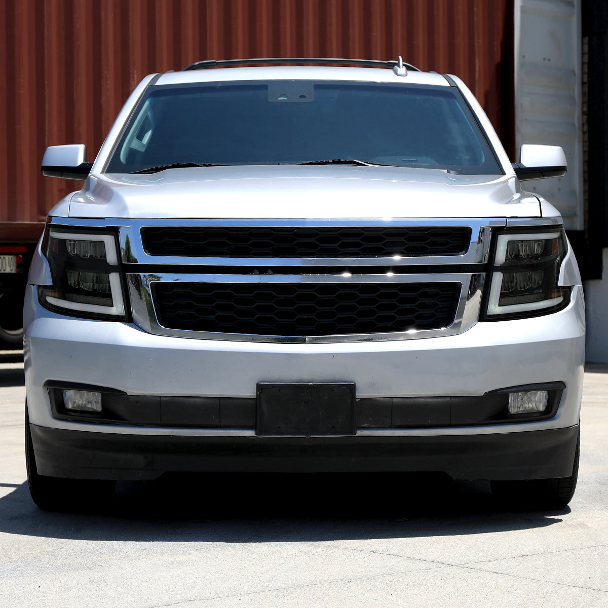 2015-2020 Chevrolet Tahoe Suburban Full LED DRL Sequential Headlights (Matte Black Housing / Smoked Lens)