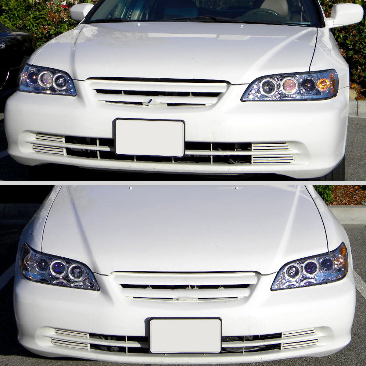 1998-2002 Honda Accord Dual Halo Projector Headlights (Chrome Housing/Clear Lens)