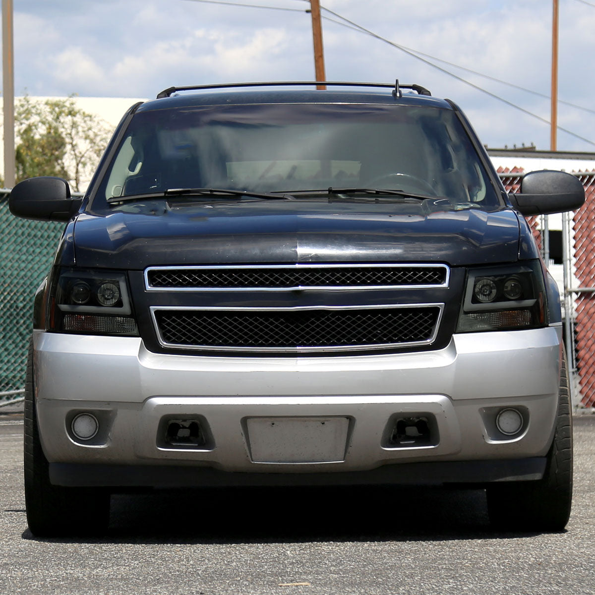 2007-2013 Chevrolet Avalanche/ 2007-2014 Tahoe Suburban LED C-Bar Projector Headlights (Black Housing/Smoked Lens)