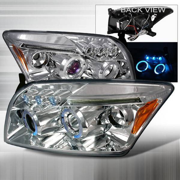 Spec-D 07-12 Dodge Caliber Halo Projector Headlights Chrome