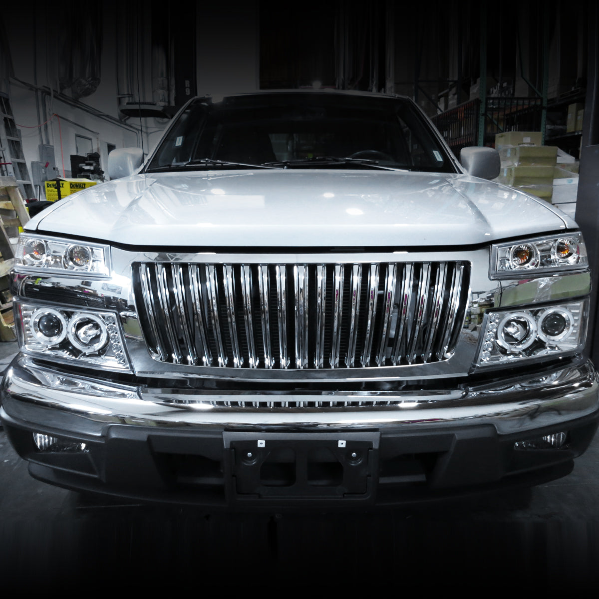 2004-2012 Chevrolet Colorado/ GMC Canyon Dual Halo Projector Headlights (Chrome Housing/Clear Lens)