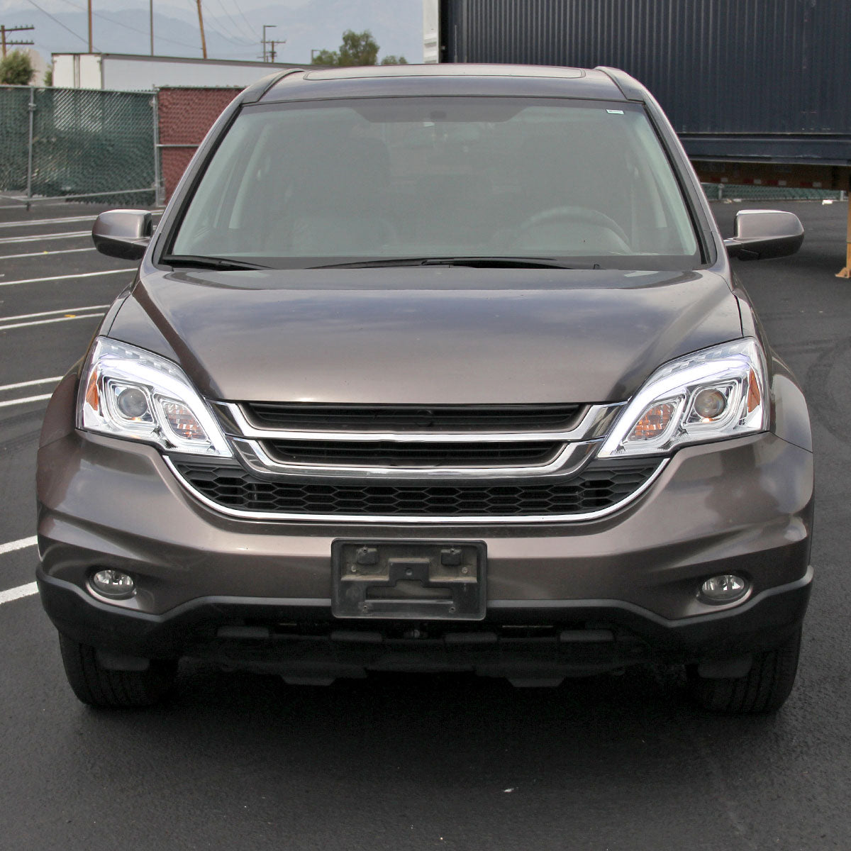 2007-2011 Honda CRV LED Bar Projector Headlights (Chrome Housing/Clear Lens)