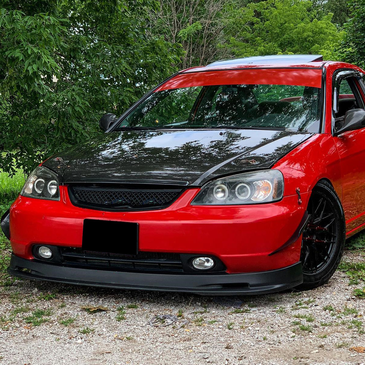 2001-2003 Honda Civic Dual Halo Projector Headlights (Matte Black Housing/Clear Lens)