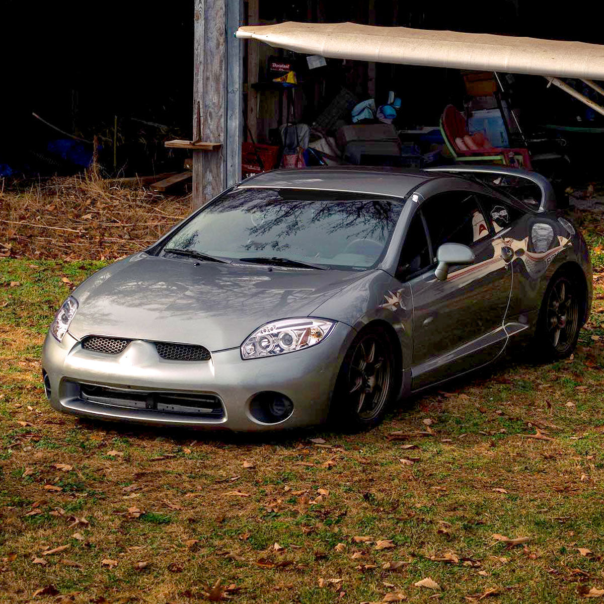 2006-2012 Mitsubishi Eclipse Dual Halo Projector Headlights (Chrome Housing/Clear Lens)