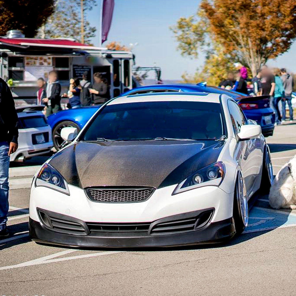 2010-2012 Hyundai Genesis Coupe Sequential LED Bar Projector Headlights (Matte Black Housing/Clear Lens)