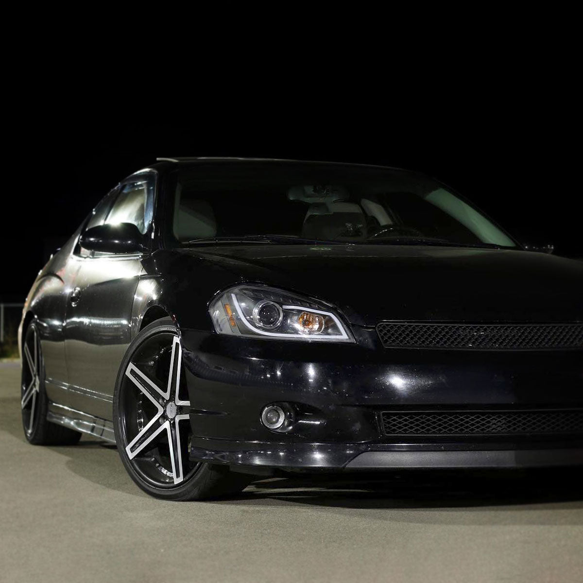 2006-2013 Chevrolet Impala / 2014-2015 Impala Limited / 2006-2007 Monte Carlo LED Bar Projector Headlights (Matte Black Housing/Clear Lens)