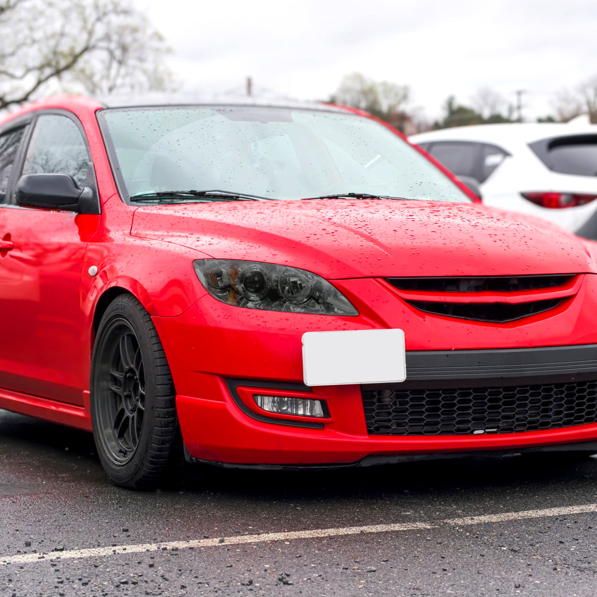 2004-2009 Mazda 3 Sedan Projector Style Headlights (Chrome Housing/Smoked Lens)