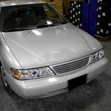 Spec-D 95-99 Nissan Sentra Projector Halo Headlights Matte Black/Clear