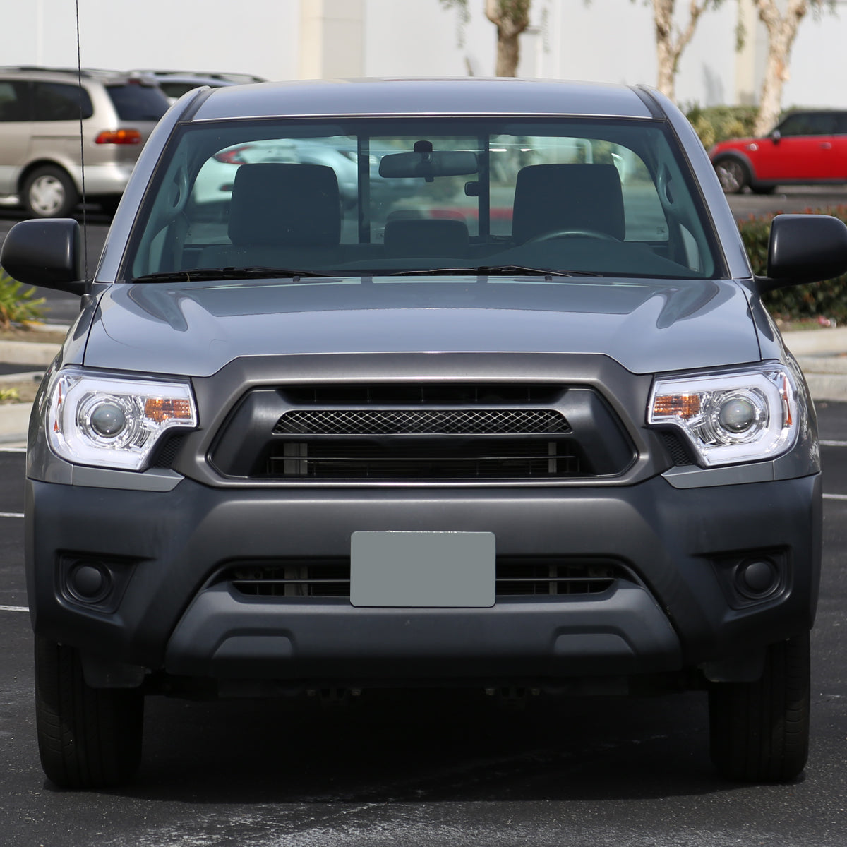 2012-2015 Toyota Tacoma LED C-Bar Projector Headlights (Chrome Housing/Clear Lens)