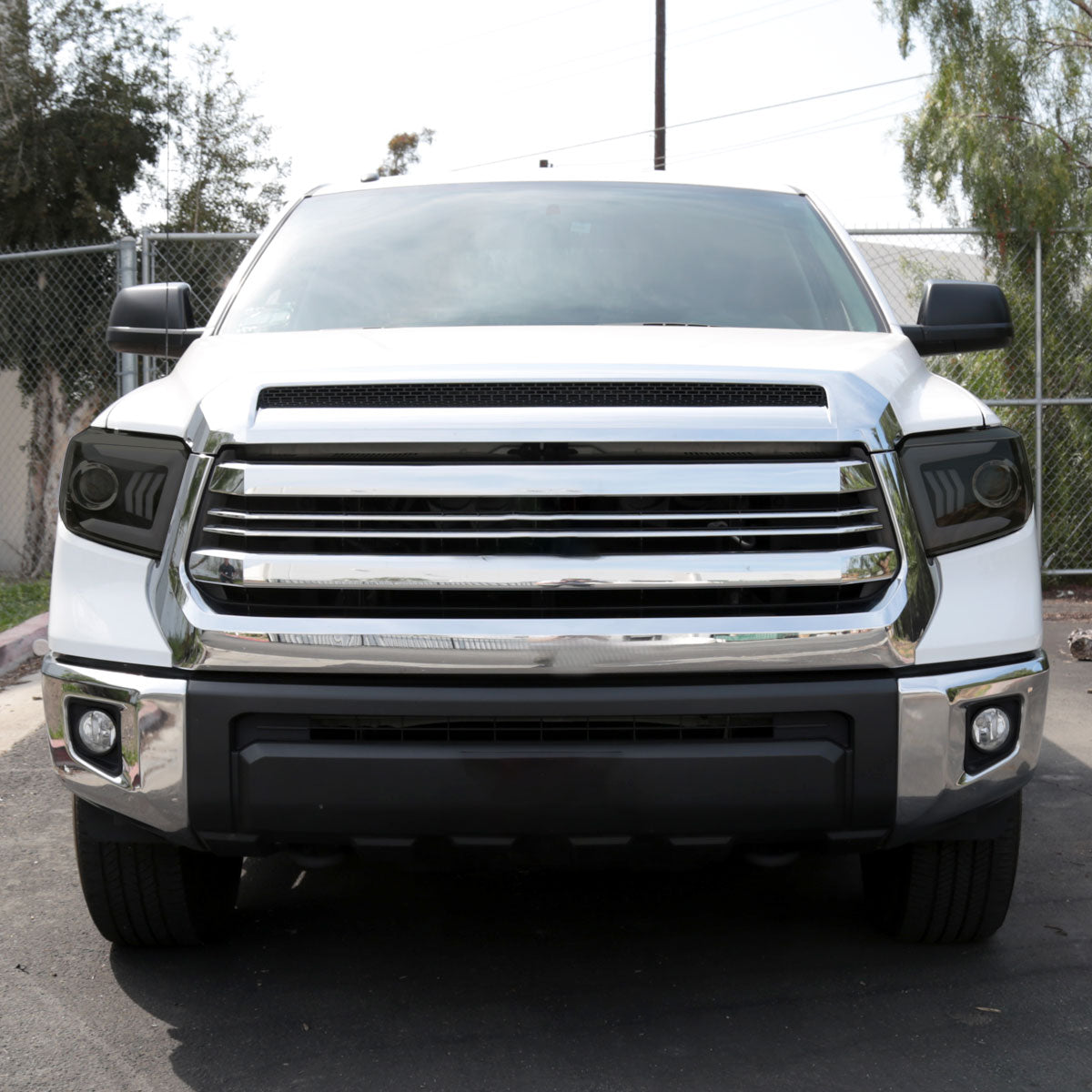 2014-2021 Toyota Tundra LED C-Bar Projector Headlights w/ Sequential Arrow Turn Signals (Black Housing/Smoked Lens)