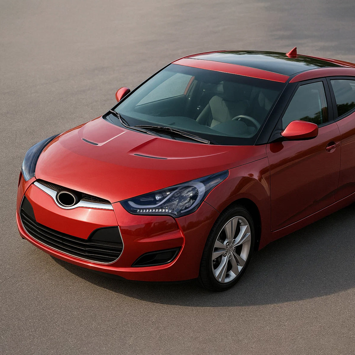 2012-2017 Hyundai Veloster LED Bar Projector Headlights w/ Sequential Turn Signal Lights (Glossy Black Housing/Smoked Lens)