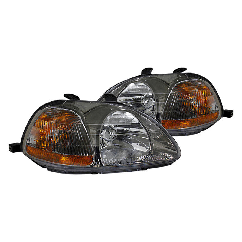 Spec-D 96-98 Honda Civic Jdm V2 Smoked Headlights