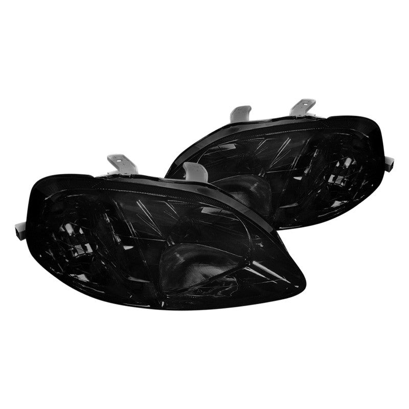 Spec-D 99-00 Honda Civic Smoked Headlights Amber Reflectors