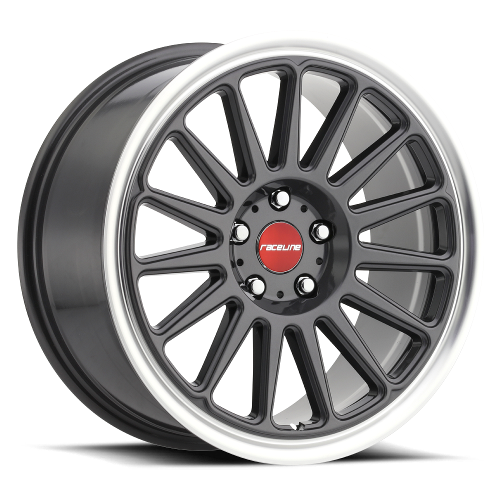 Raceline GRIP GUNMETAL 17X8 5X100 +30mm